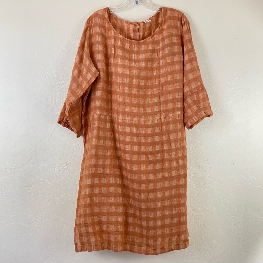 Poetry Orange Checkered Dress